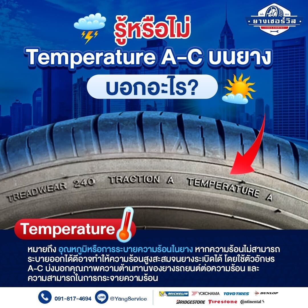 ค่าTemperatureบนยางรถยนต์